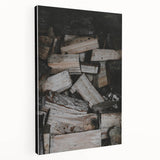 Rustic Firewood Texture Wall Art – Farmhouse Nature Decor Print