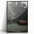 Rustic Cow in Meadow Wall Art – Farmhouse Animal Nature Decor Print