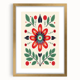 Scandinavian Wall Decor | Minimalist Floral Nordic Art Print for Homes