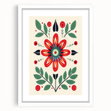 Scandinavian Wall Decor | Minimalist Floral Nordic Art Print for Homes