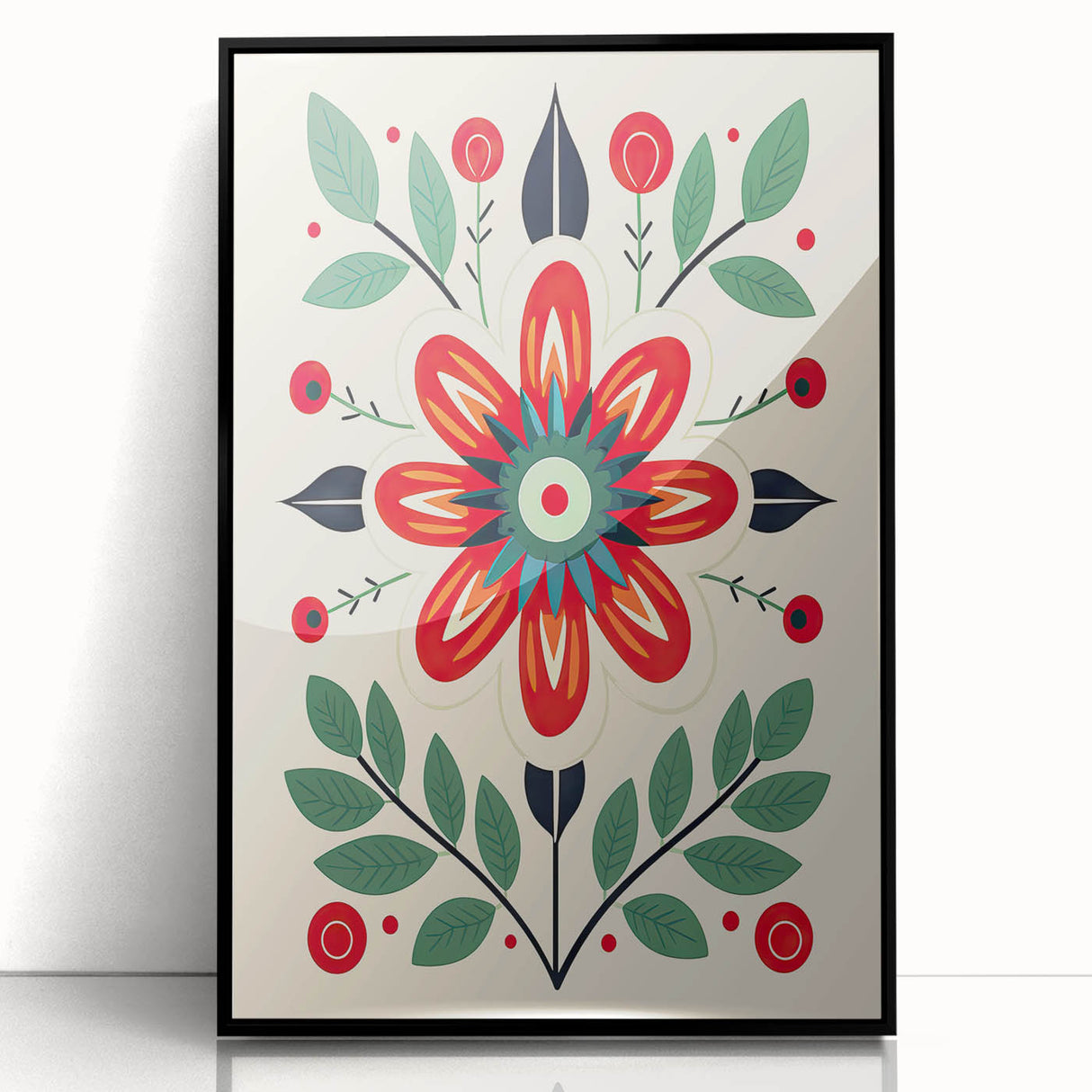 Scandinavian Wall Decor | Minimalist Floral Nordic Art Print for Homes