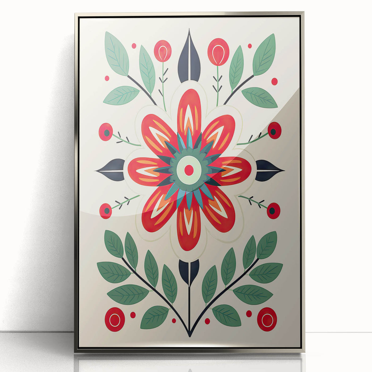 Scandinavian Wall Decor | Minimalist Floral Nordic Art Print for Homes