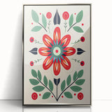Scandinavian Wall Decor | Minimalist Floral Nordic Art Print for Homes