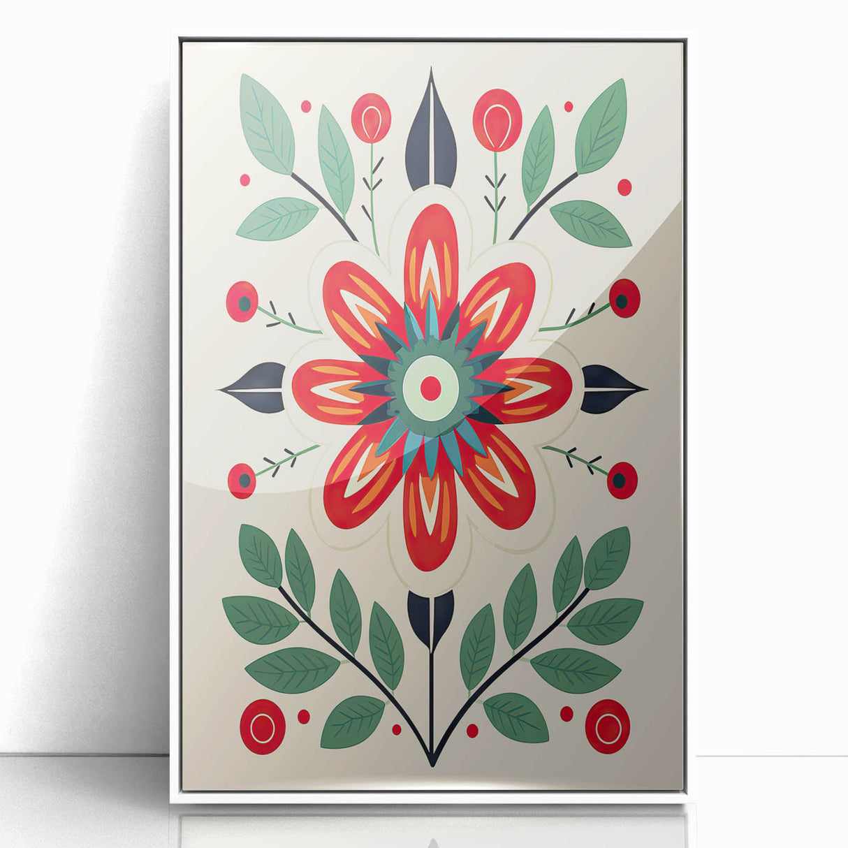 Scandinavian Wall Decor | Minimalist Floral Nordic Art Print for Homes