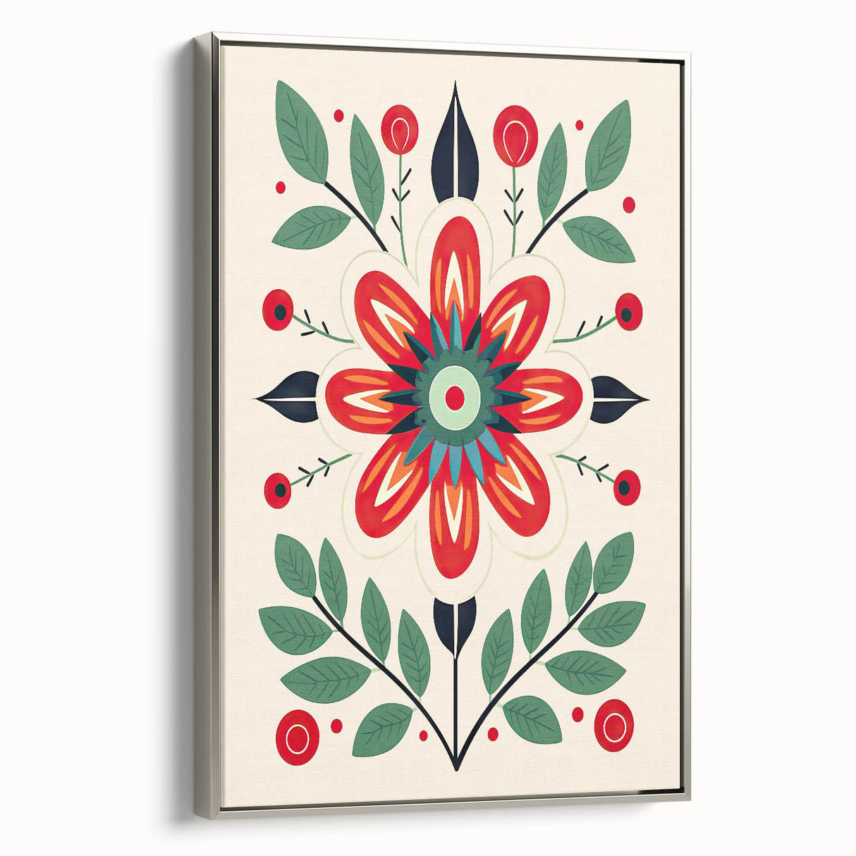 Scandinavian Wall Decor | Minimalist Floral Nordic Art Print for Homes