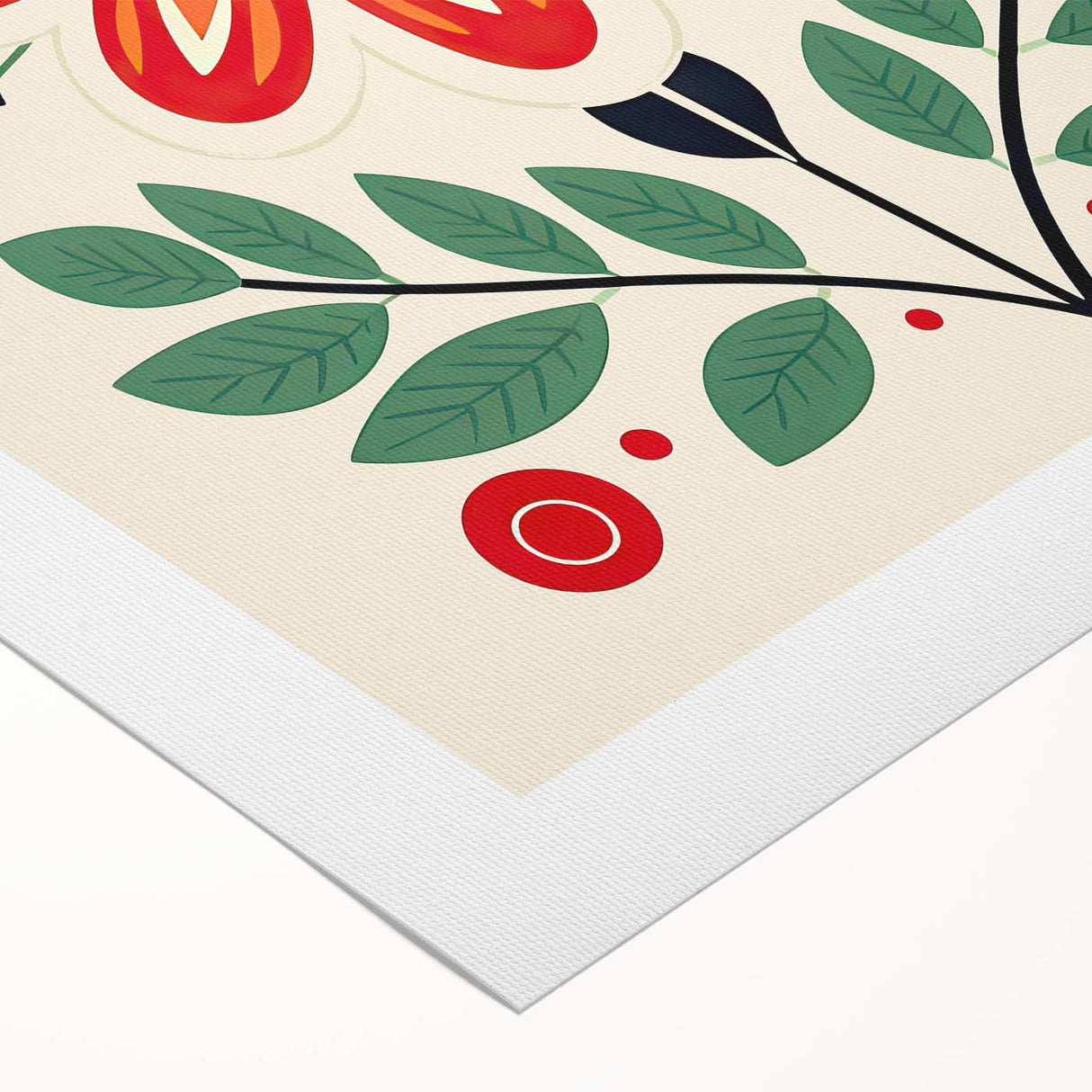 Scandinavian Wall Decor | Minimalist Floral Nordic Art Print for Homes