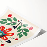 Scandinavian Wall Decor | Minimalist Floral Nordic Art Print for Homes
