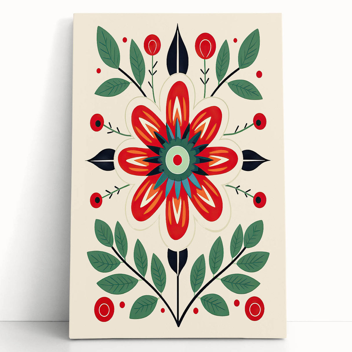 Scandinavian Wall Decor | Minimalist Floral Nordic Art Print for Homes