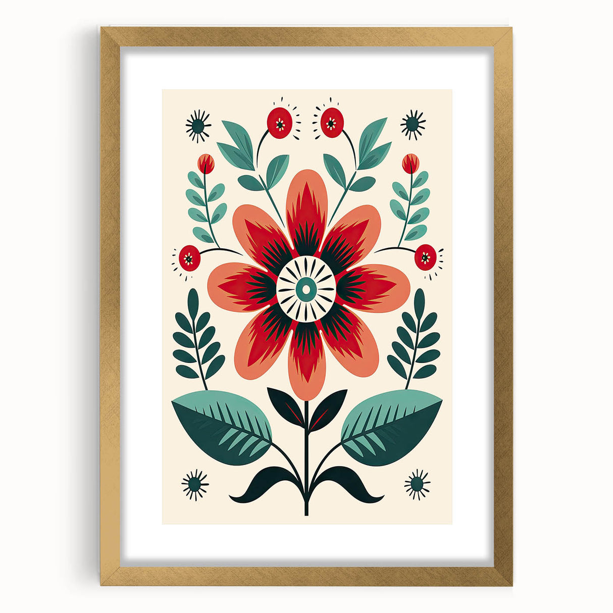Nordic Art Prints | Bold Floral Scandinavian Wall Decor for Minimalist Homes