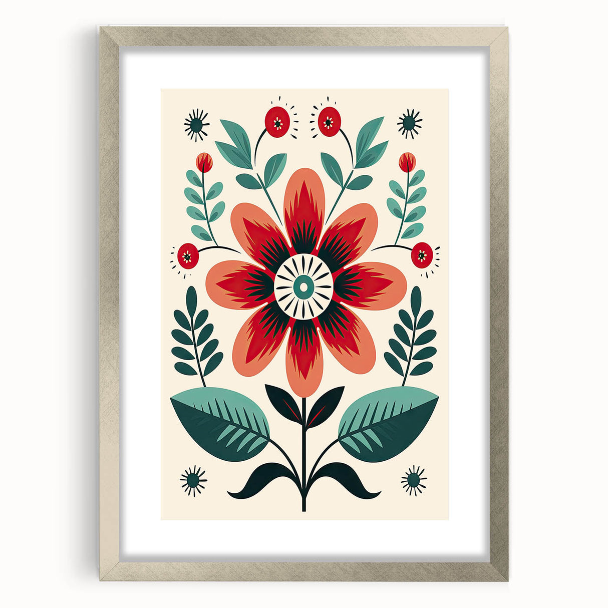 Nordic Art Prints | Bold Floral Scandinavian Wall Decor for Minimalist Homes