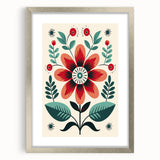 Nordic Art Prints | Bold Floral Scandinavian Wall Decor for Minimalist Homes