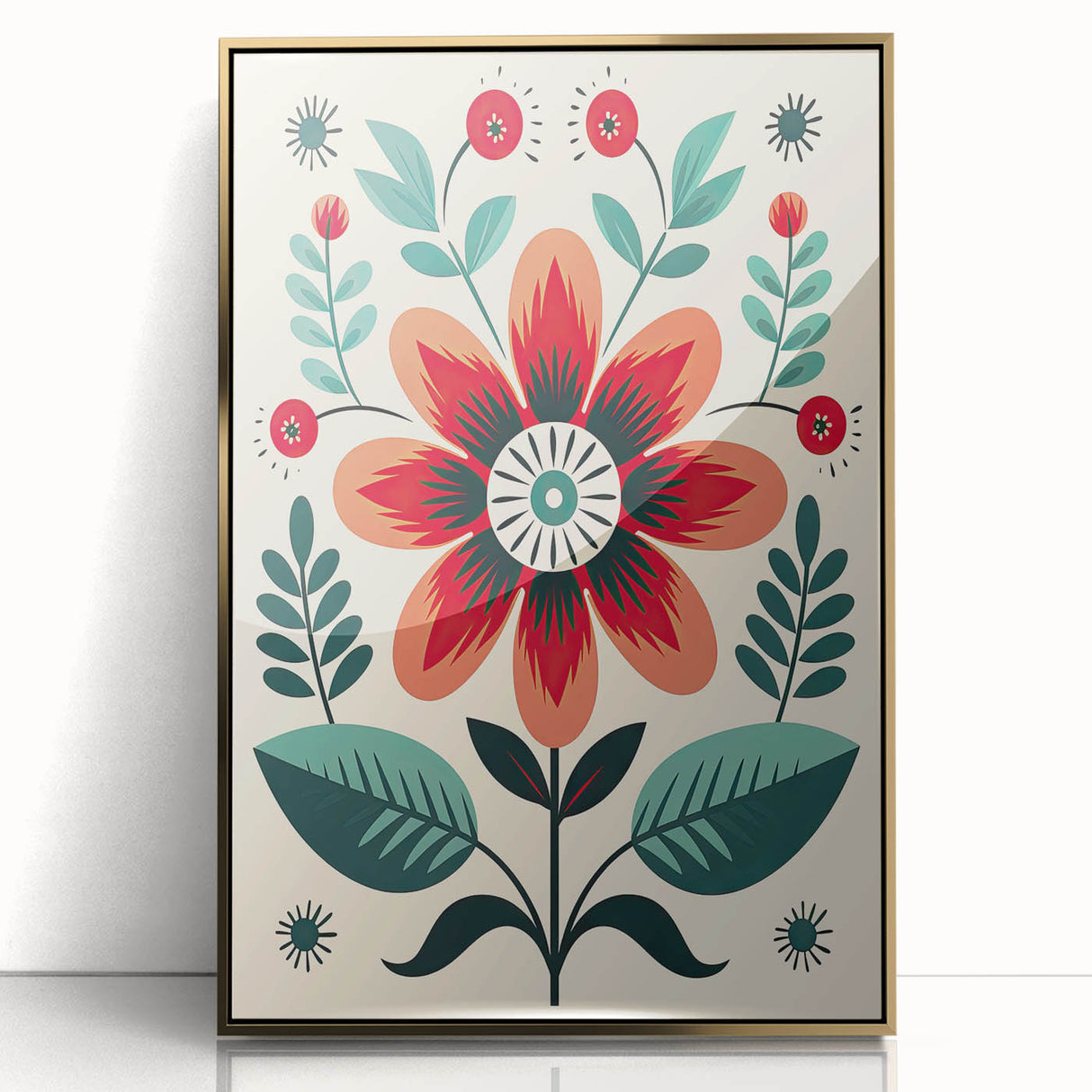 Nordic Art Prints | Bold Floral Scandinavian Wall Decor for Minimalist Homes