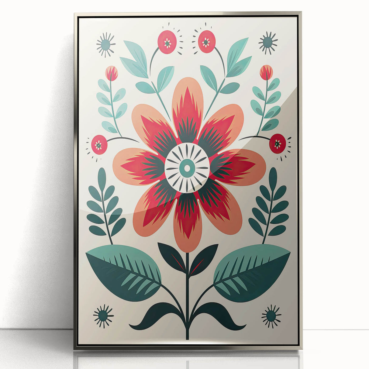 Nordic Art Prints | Bold Floral Scandinavian Wall Decor for Minimalist Homes