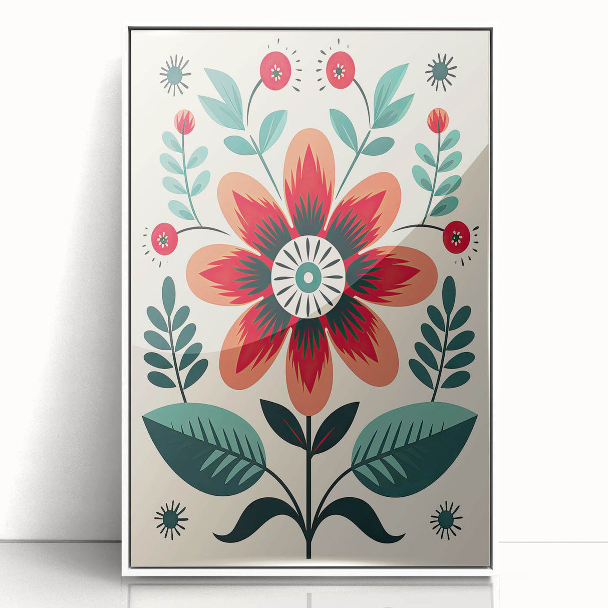 Nordic Art Prints | Bold Floral Scandinavian Wall Decor for Minimalist Homes