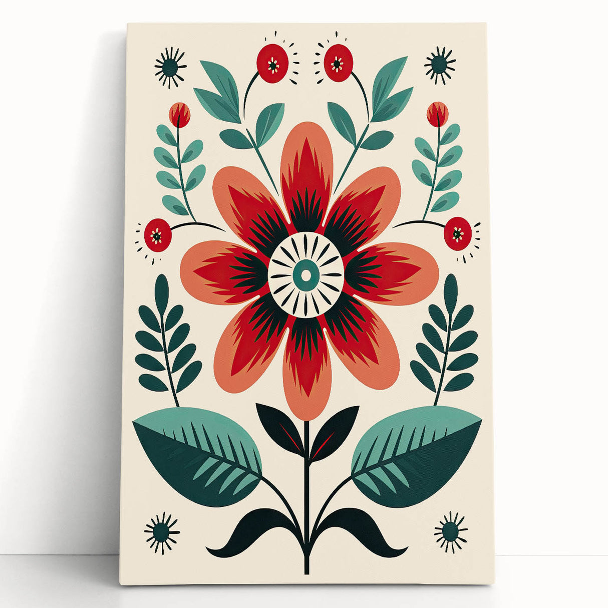 Nordic Art Prints | Bold Floral Scandinavian Wall Decor for Minimalist Homes