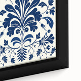 Scandinavian-Inspired Floral Wall Art | Navy Blue Nordic Minimalist Print