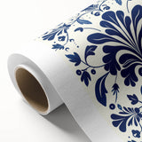 Scandinavian-Inspired Floral Wall Art | Navy Blue Nordic Minimalist Print