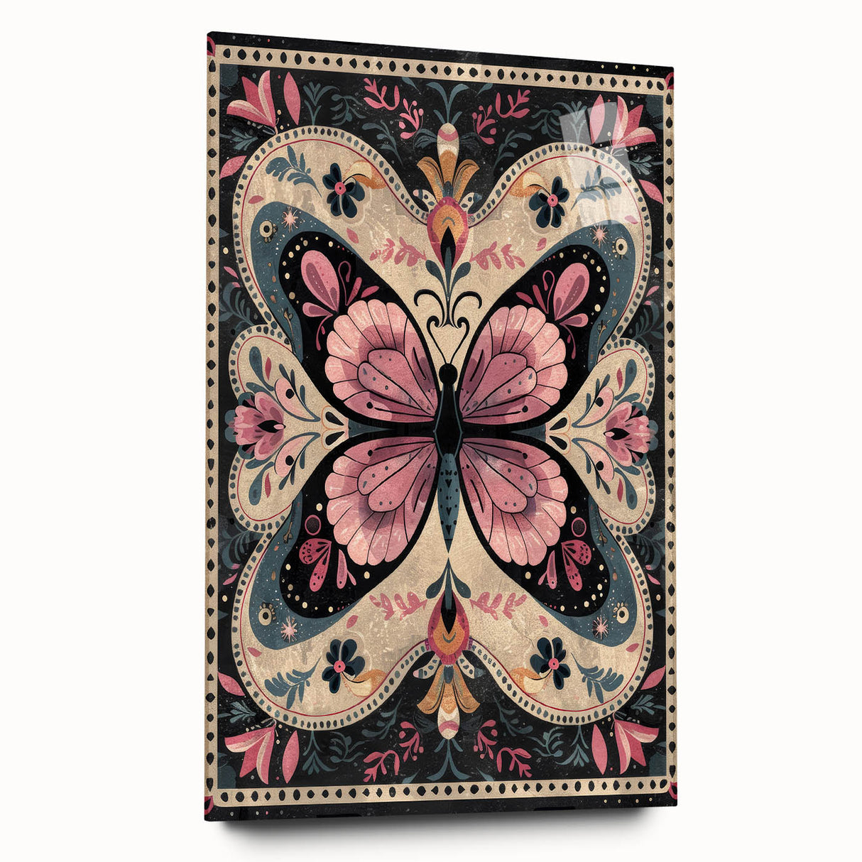 Scandinavian Butterfly Art | Nordic-Inspired Floral Wall Decor Print