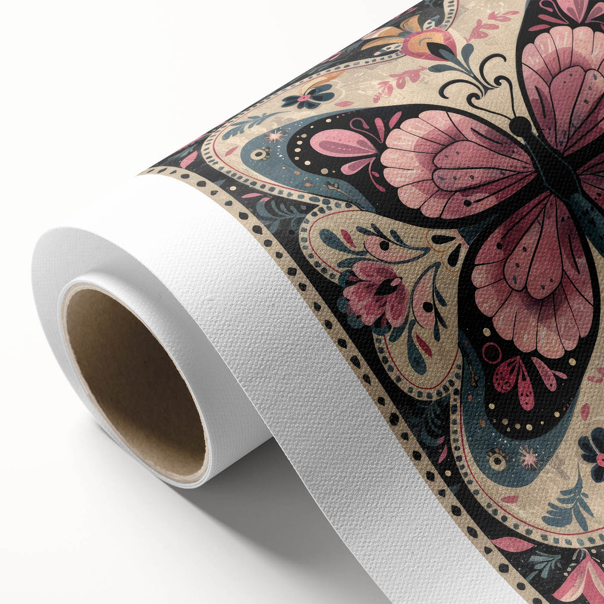 Scandinavian Butterfly Art | Nordic-Inspired Floral Wall Decor Print