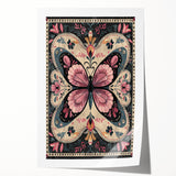 Scandinavian Butterfly Art | Nordic-Inspired Floral Wall Decor Print
