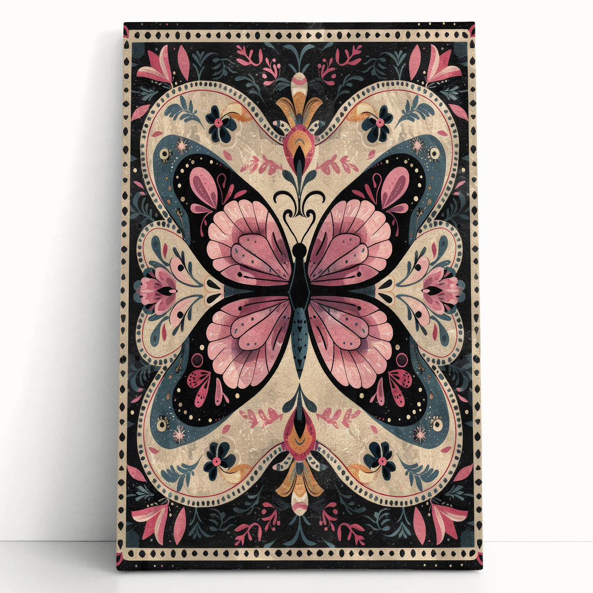 Scandinavian Butterfly Art | Nordic-Inspired Floral Wall Decor Print