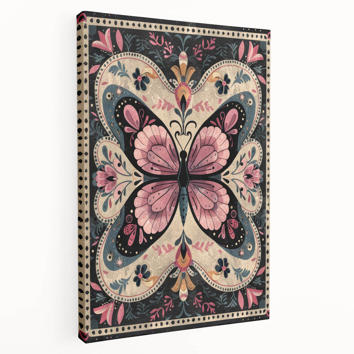 Scandinavian Butterfly Art | Nordic-Inspired Floral Wall Decor Print