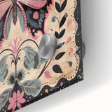 Scandinavian Butterfly Art | Elegant Floral Nordic-Inspired Wall Decor