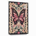 Scandinavian Butterfly Art | Elegant Floral Nordic-Inspired Wall Decor