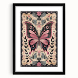 Scandinavian Butterfly Art | Elegant Floral Nordic-Inspired Wall Decor