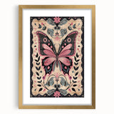 Scandinavian Butterfly Art | Elegant Floral Nordic-Inspired Wall Decor