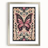 Scandinavian Butterfly Art | Elegant Floral Nordic-Inspired Wall Decor