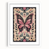 Scandinavian Butterfly Art | Elegant Floral Nordic-Inspired Wall Decor