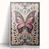 Scandinavian Butterfly Art | Elegant Floral Nordic-Inspired Wall Decor