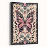 Scandinavian Butterfly Art | Elegant Floral Nordic-Inspired Wall Decor