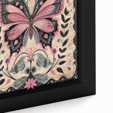 Scandinavian Butterfly Art | Elegant Floral Nordic-Inspired Wall Decor
