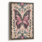 Scandinavian Butterfly Art | Elegant Floral Nordic-Inspired Wall Decor