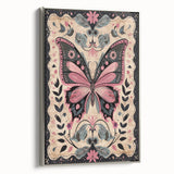 Scandinavian Butterfly Art | Elegant Floral Nordic-Inspired Wall Decor