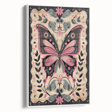 Scandinavian Butterfly Art | Elegant Floral Nordic-Inspired Wall Decor