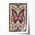 Scandinavian Butterfly Art | Elegant Floral Nordic-Inspired Wall Decor