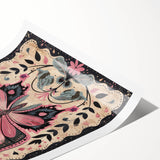 Scandinavian Butterfly Art | Elegant Floral Nordic-Inspired Wall Decor