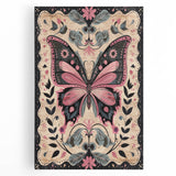 Scandinavian Butterfly Art | Elegant Floral Nordic-Inspired Wall Decor