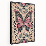Scandinavian Butterfly Art | Elegant Floral Nordic-Inspired Wall Decor