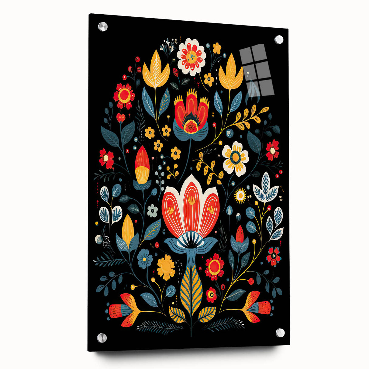 Scandinavian Wall Decor | Minimalist Nordic Floral Art Print