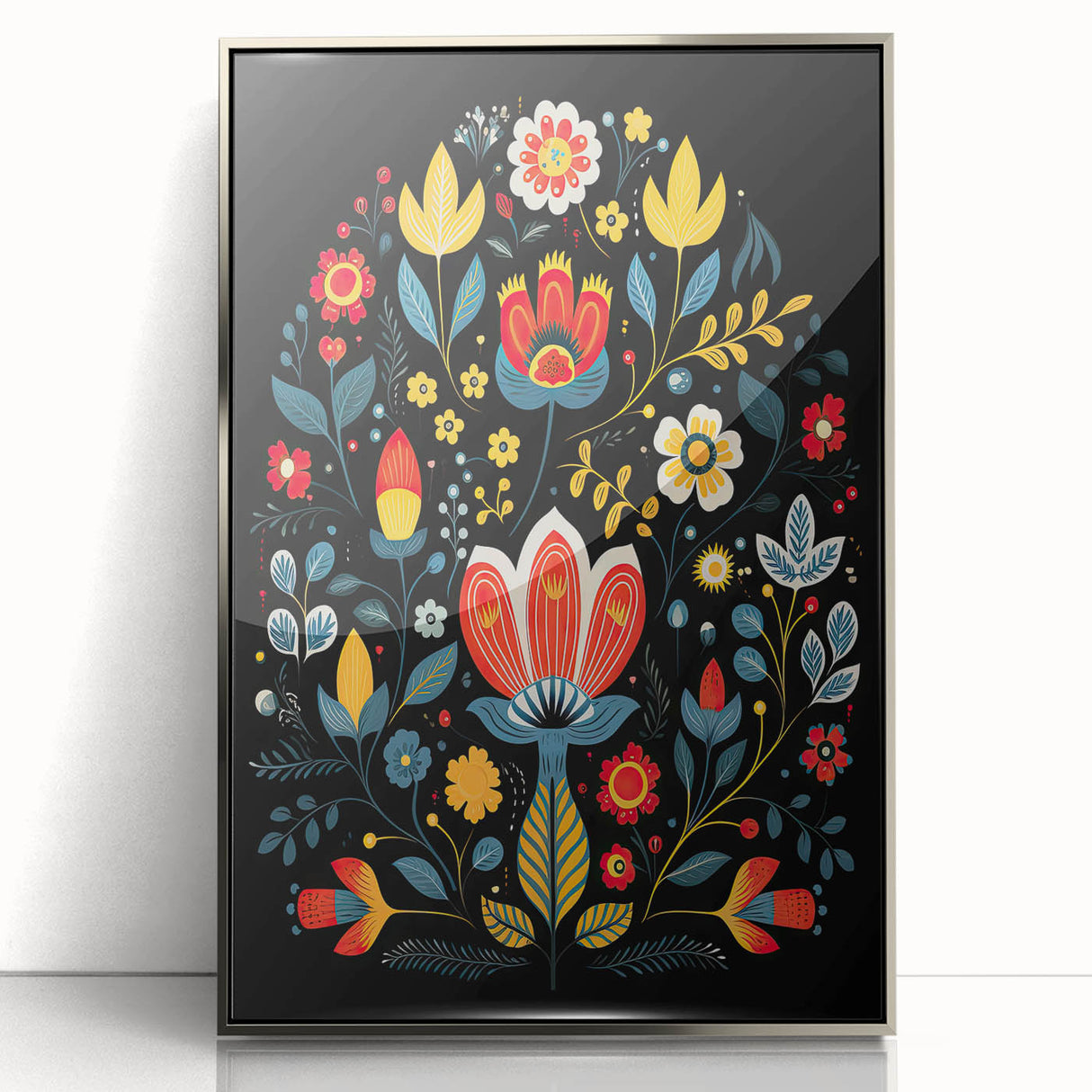 Scandinavian Wall Decor | Minimalist Nordic Floral Art Print