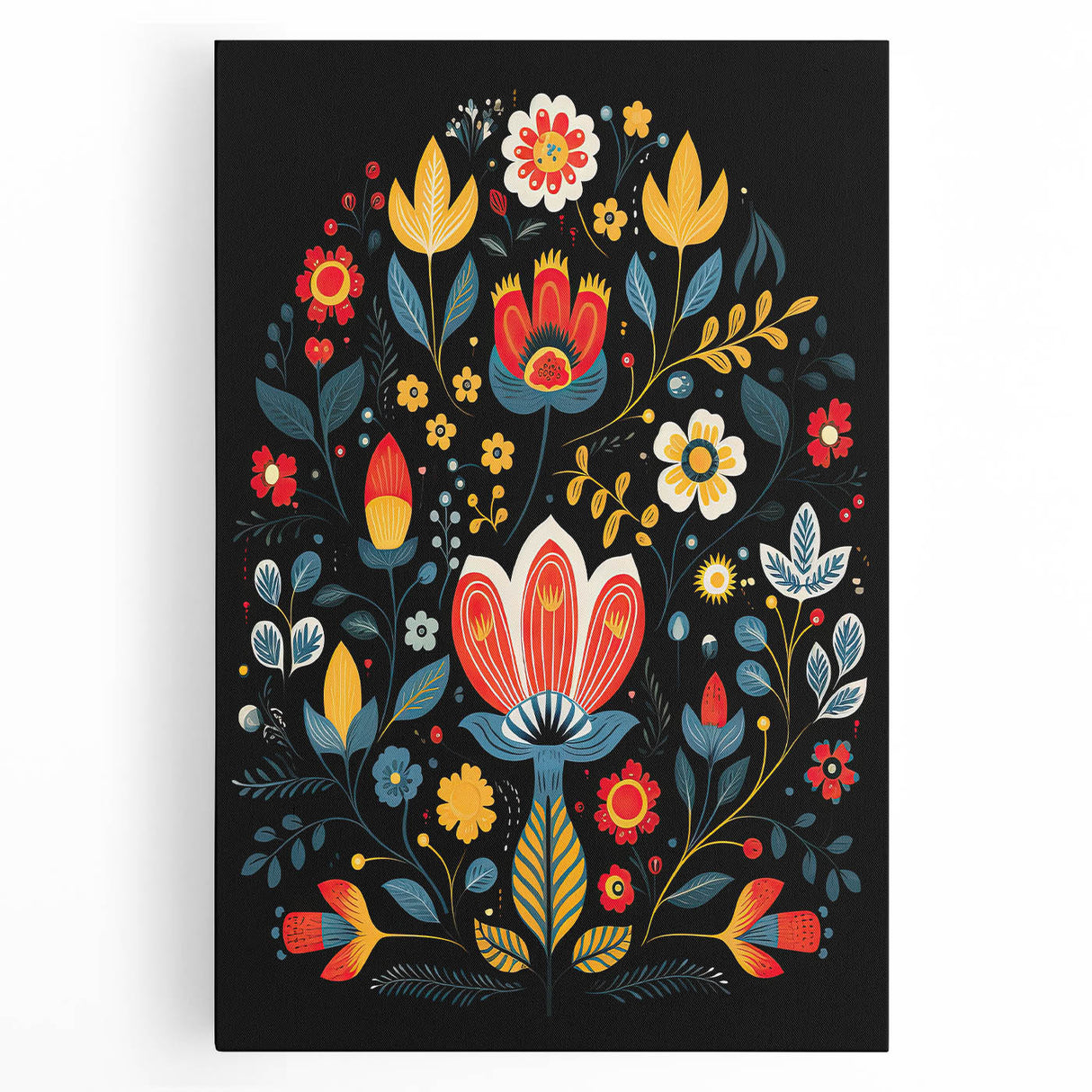 Scandinavian Wall Decor | Minimalist Nordic Floral Art Print