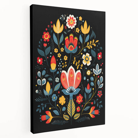 Scandinavian Wall Decor | Minimalist Nordic Floral Art Print