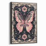 Scandinavian Wall Decor | Nordic Butterfly Art Print in Pink and Gray