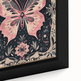 Scandinavian Wall Decor | Nordic Butterfly Art Print in Pink and Gray