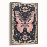 Scandinavian Wall Decor | Nordic Butterfly Art Print in Pink and Gray