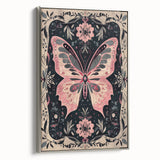 Scandinavian Wall Decor | Nordic Butterfly Art Print in Pink and Gray